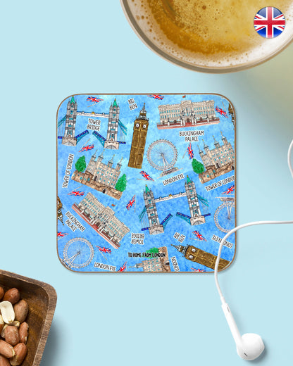 London Landmarks Coasters - To Home From London