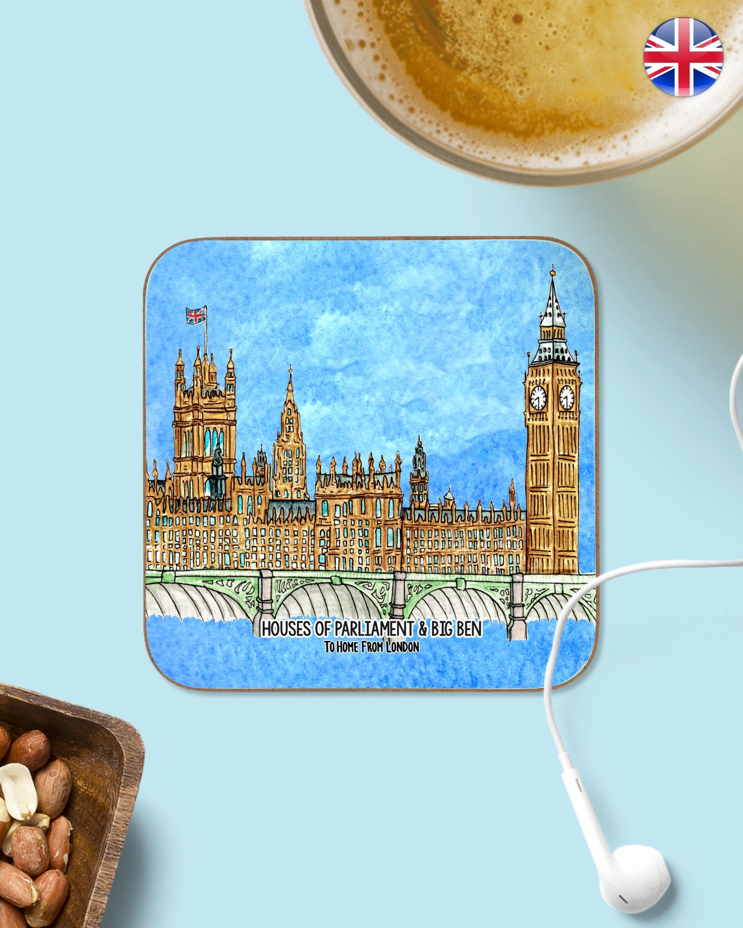 London Landmarks Coasters - To Home From London