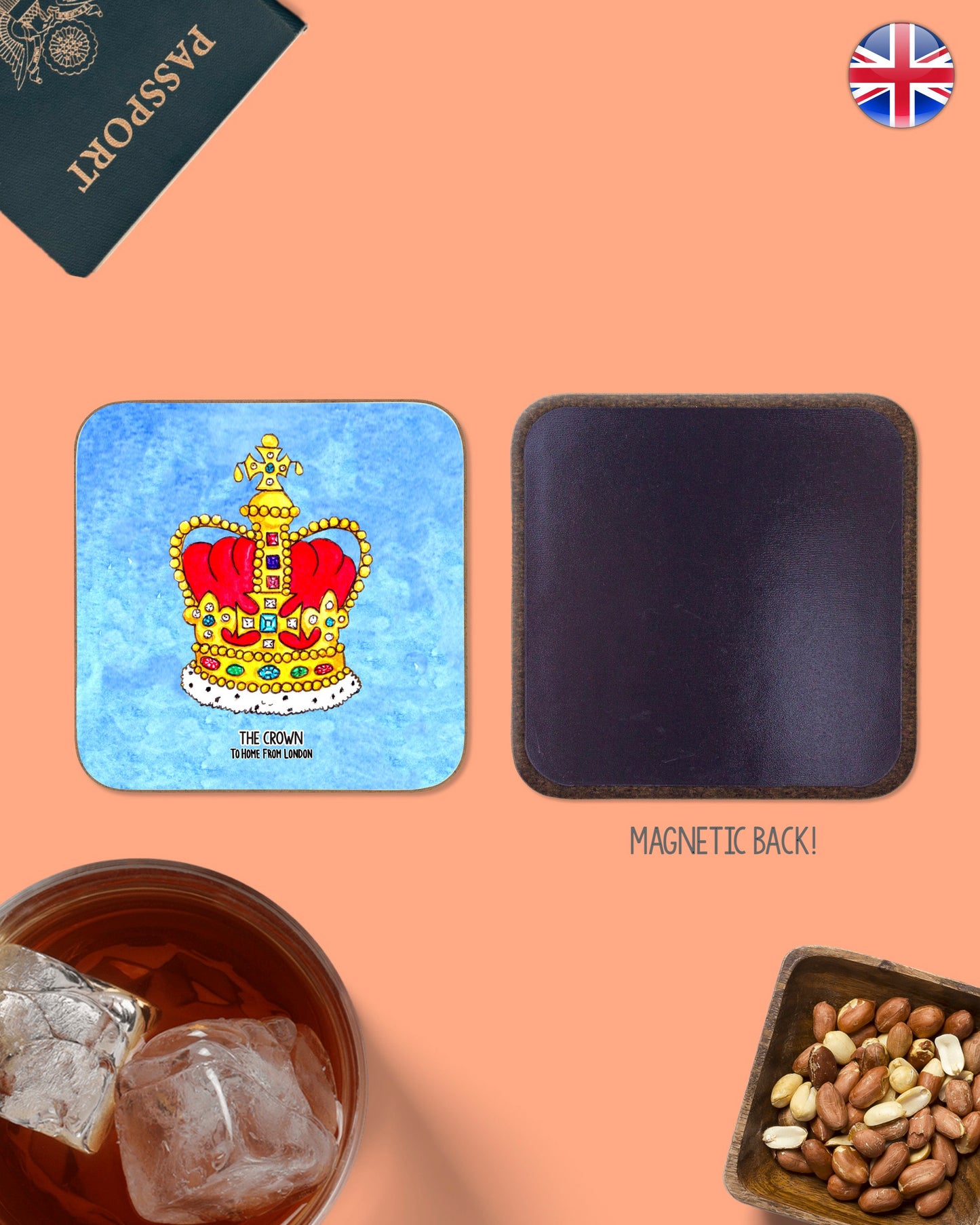 British Royals Coasters - To Home From London