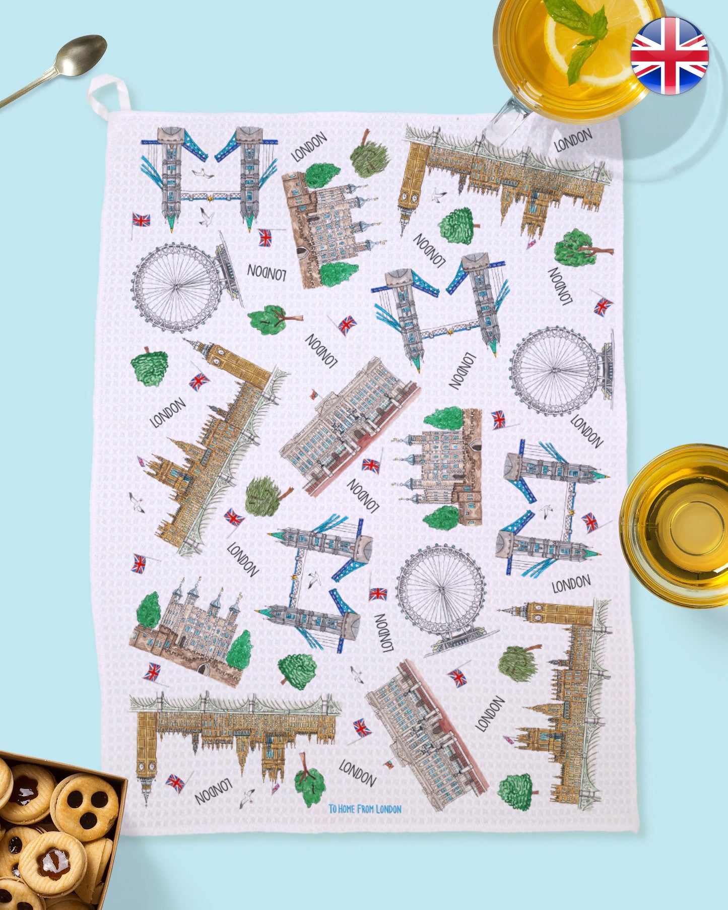 London Tea Towels - To Home From London