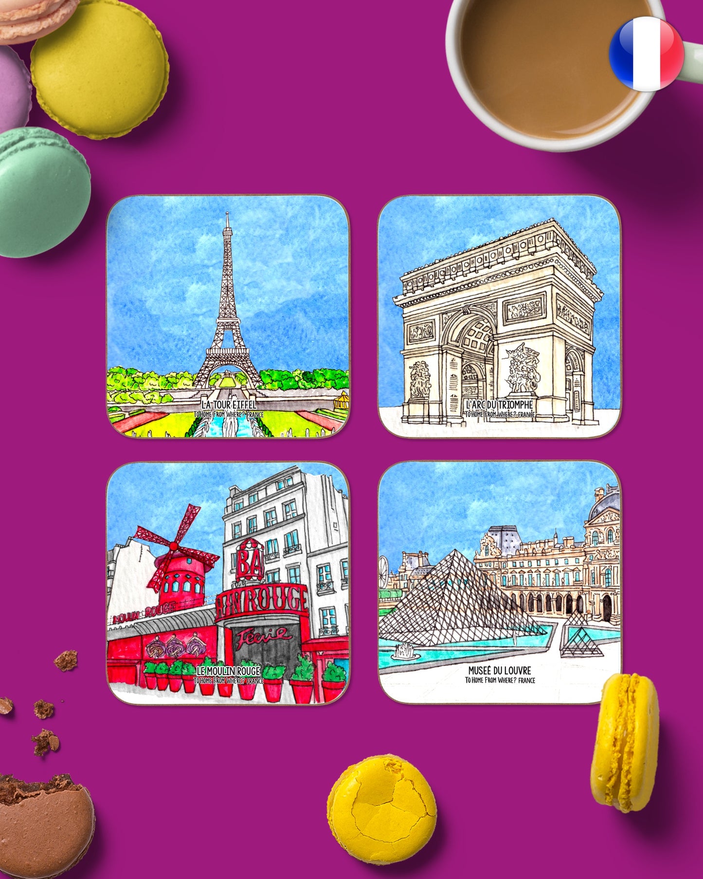 Paris Coasters - To Home From London
