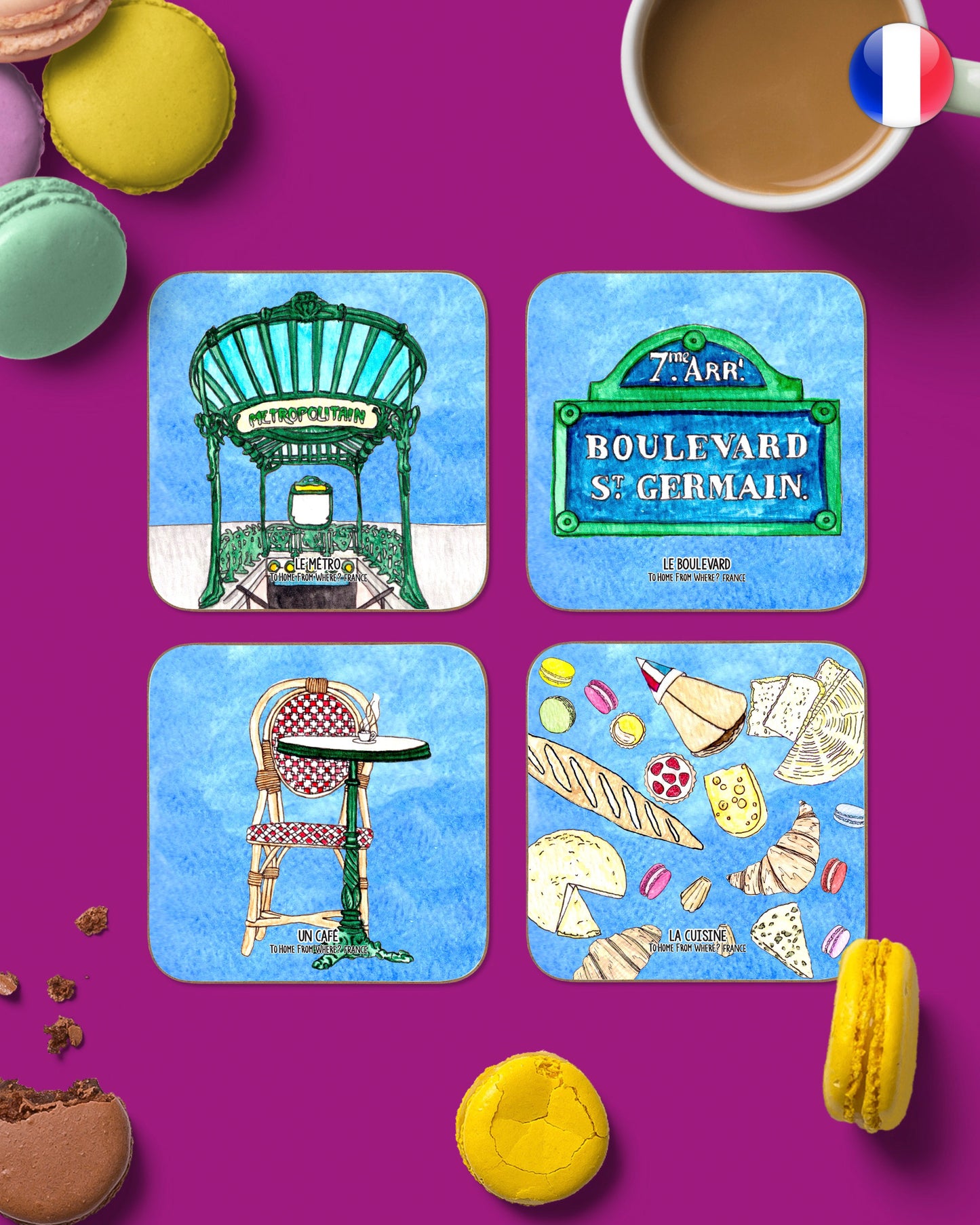 Paris Coasters - To Home From London
