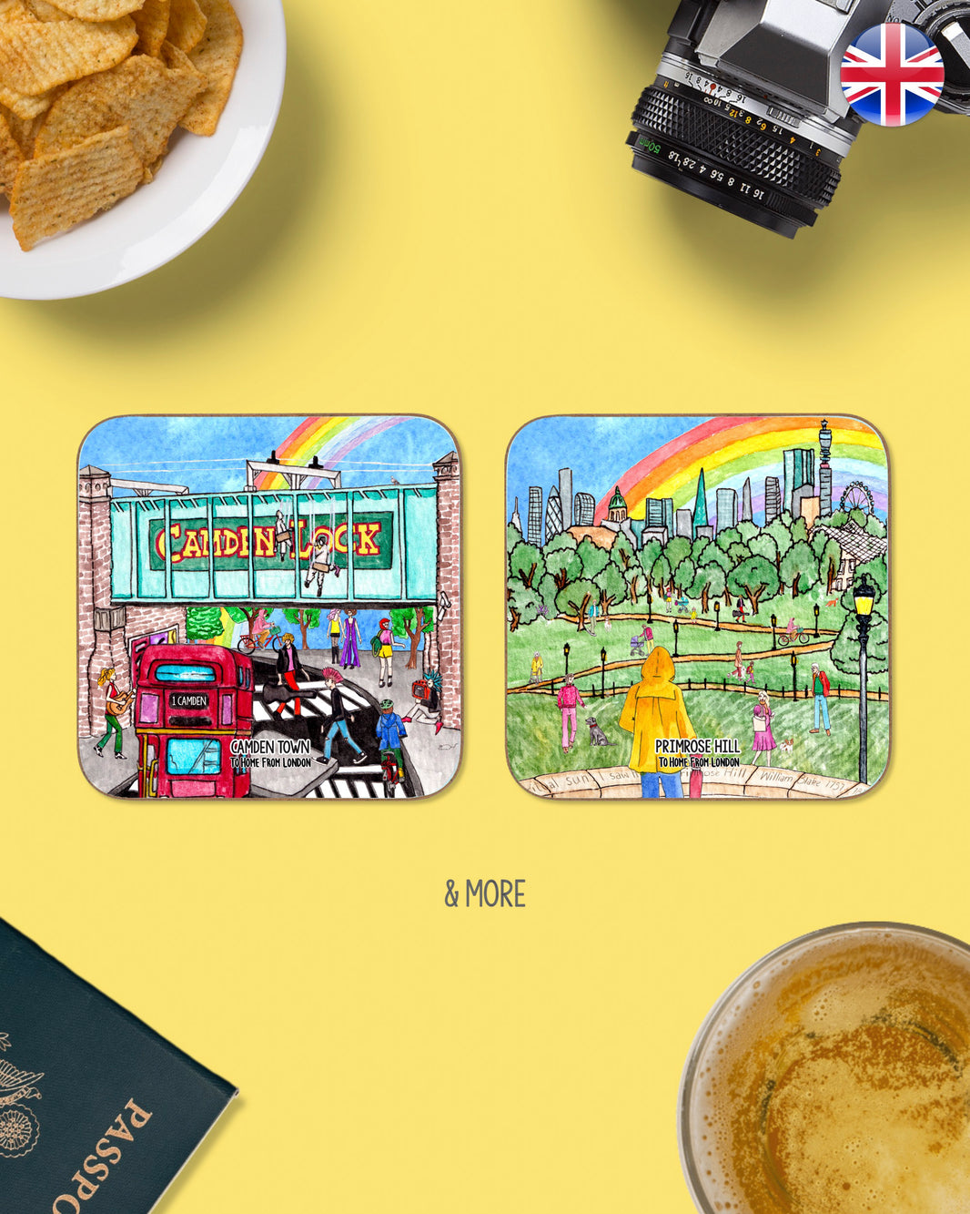 Magnetic Coasters – To Home From London
